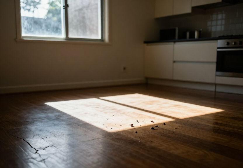 Termite damage in a Lidcombe home before treatment